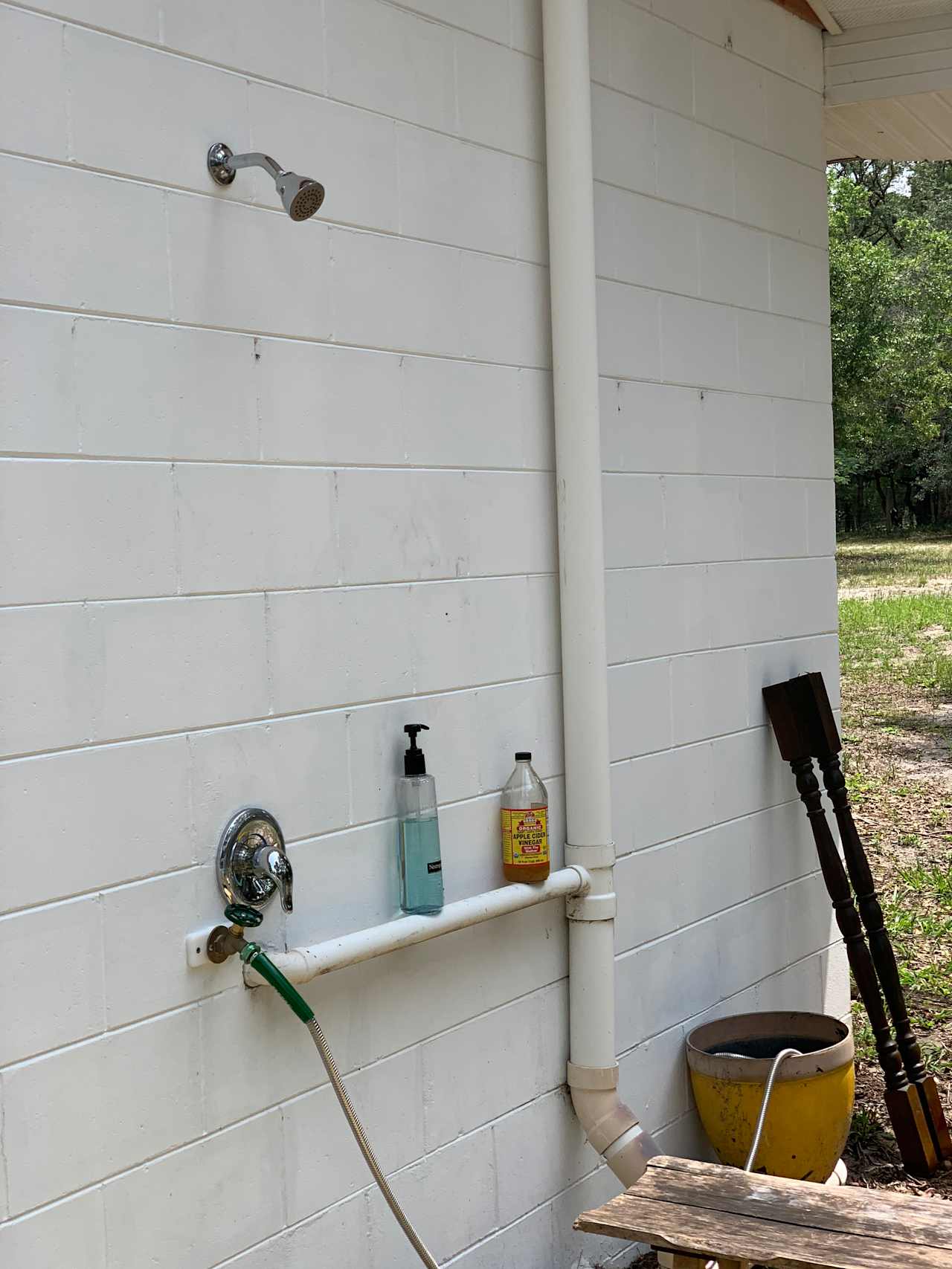 hot & cold water outdoor shower