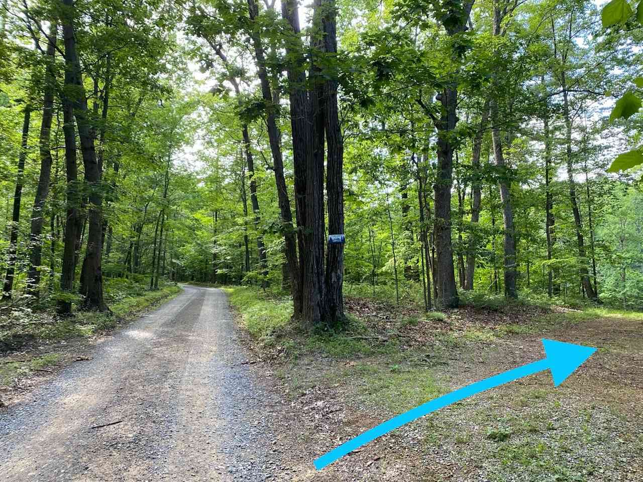 Bear right for campsite