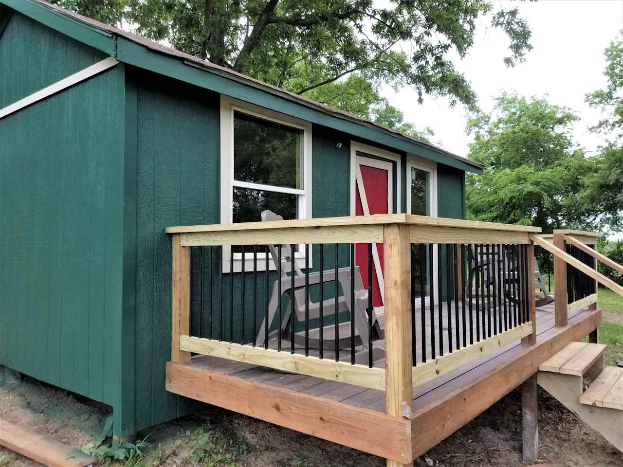 Deck across the complete front