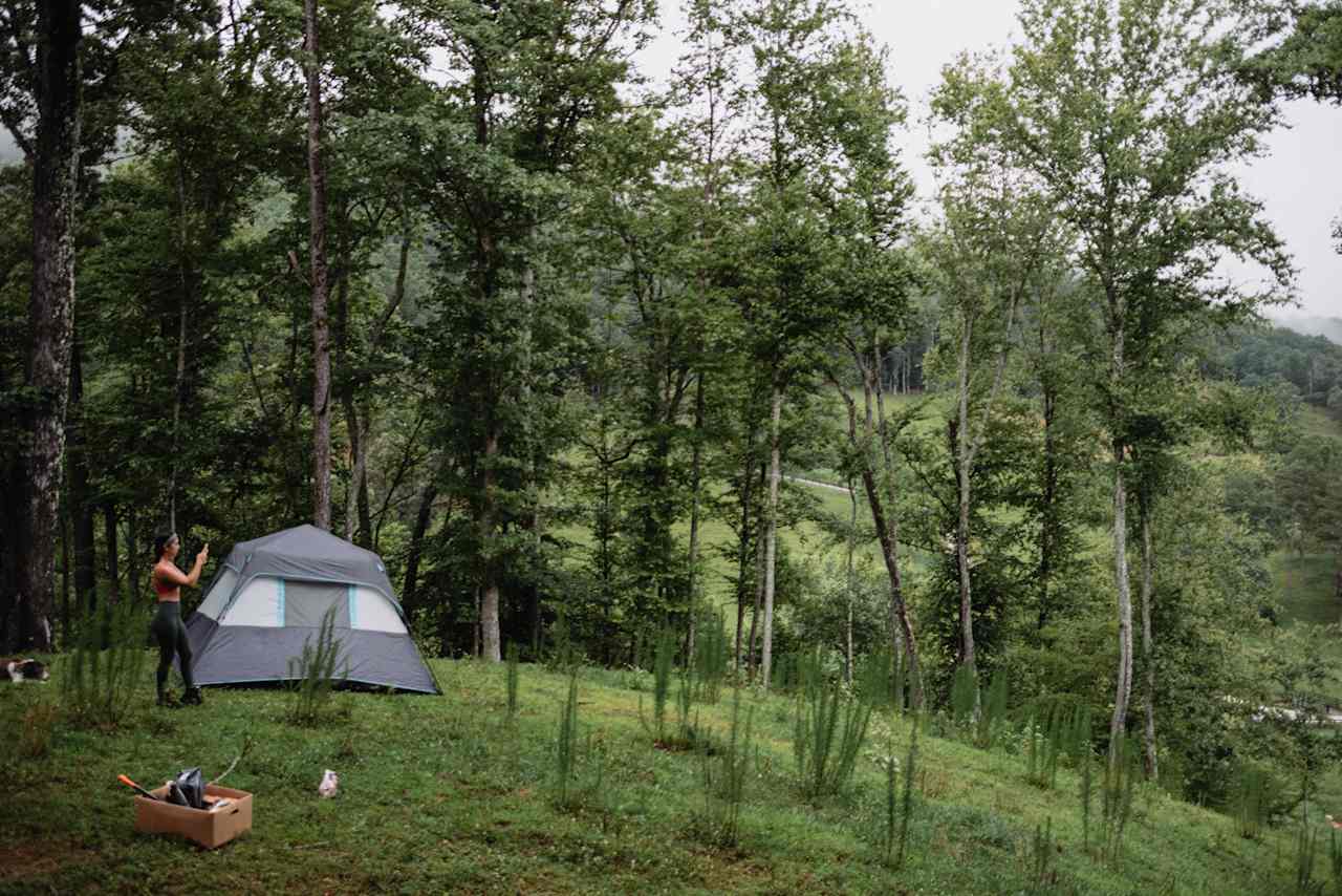 A wider idea of one of the tent sites.