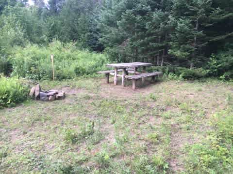 Picnic table and fire ring