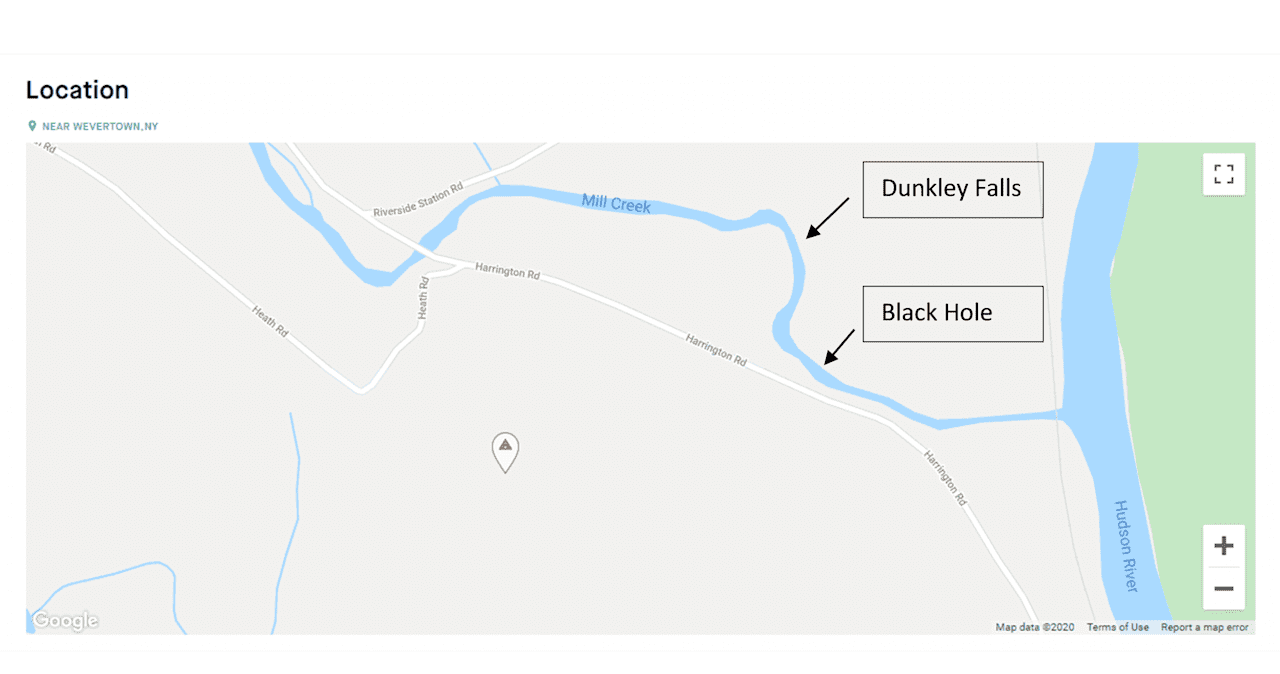 Site Map to Black Hole & Falls  (0.7 miles away)