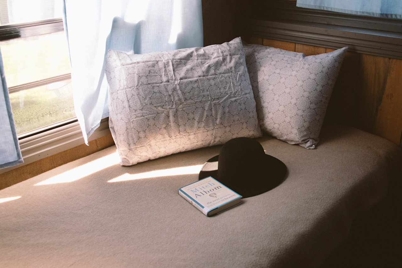Sunset light from the living room/extra sleeping area