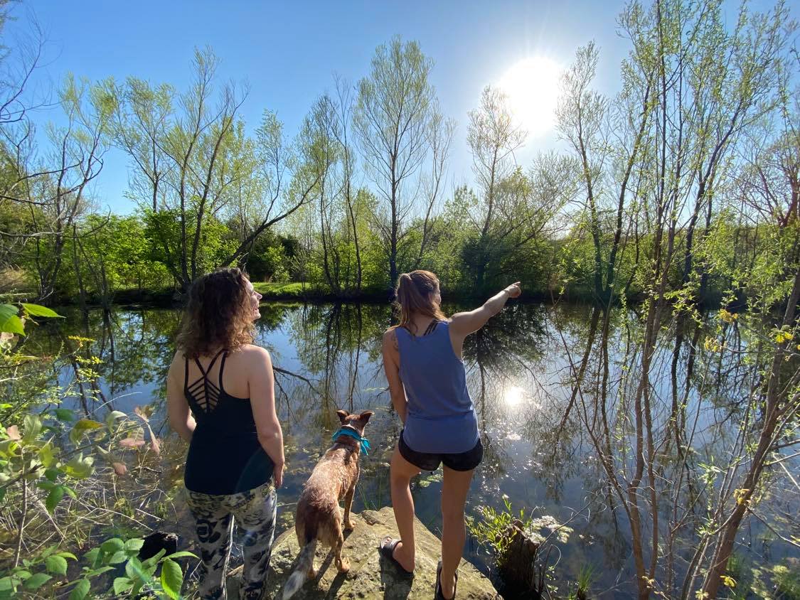 Beautiful views at pond two. This pond is just a short hike from your site.
