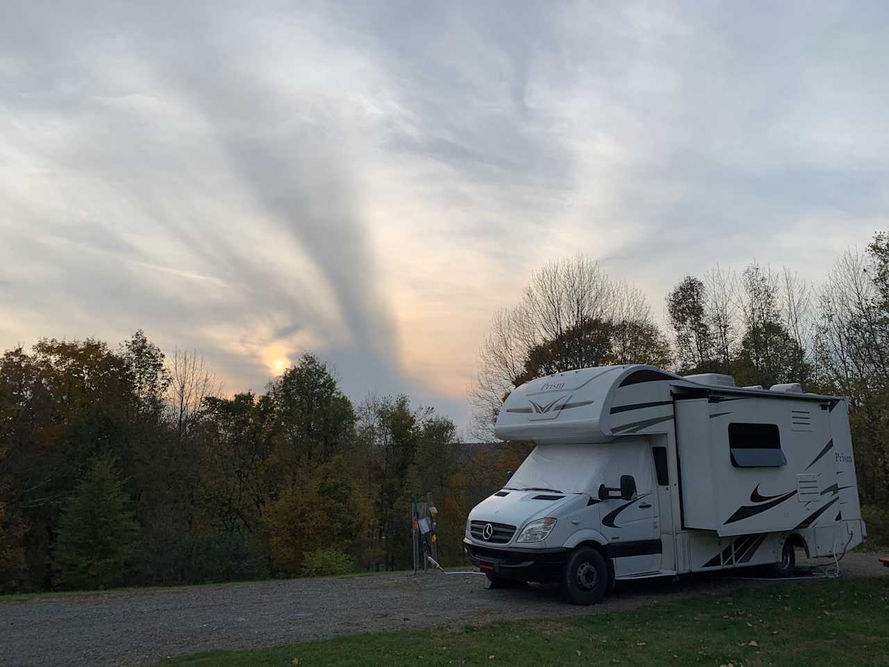 Great sunsets over the ridge.