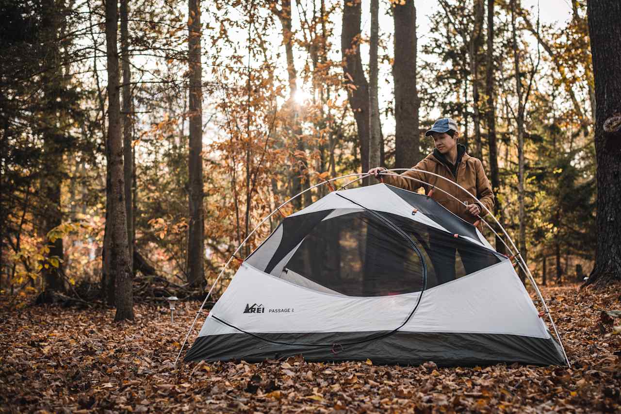 There are many spots perfect for pitching tents