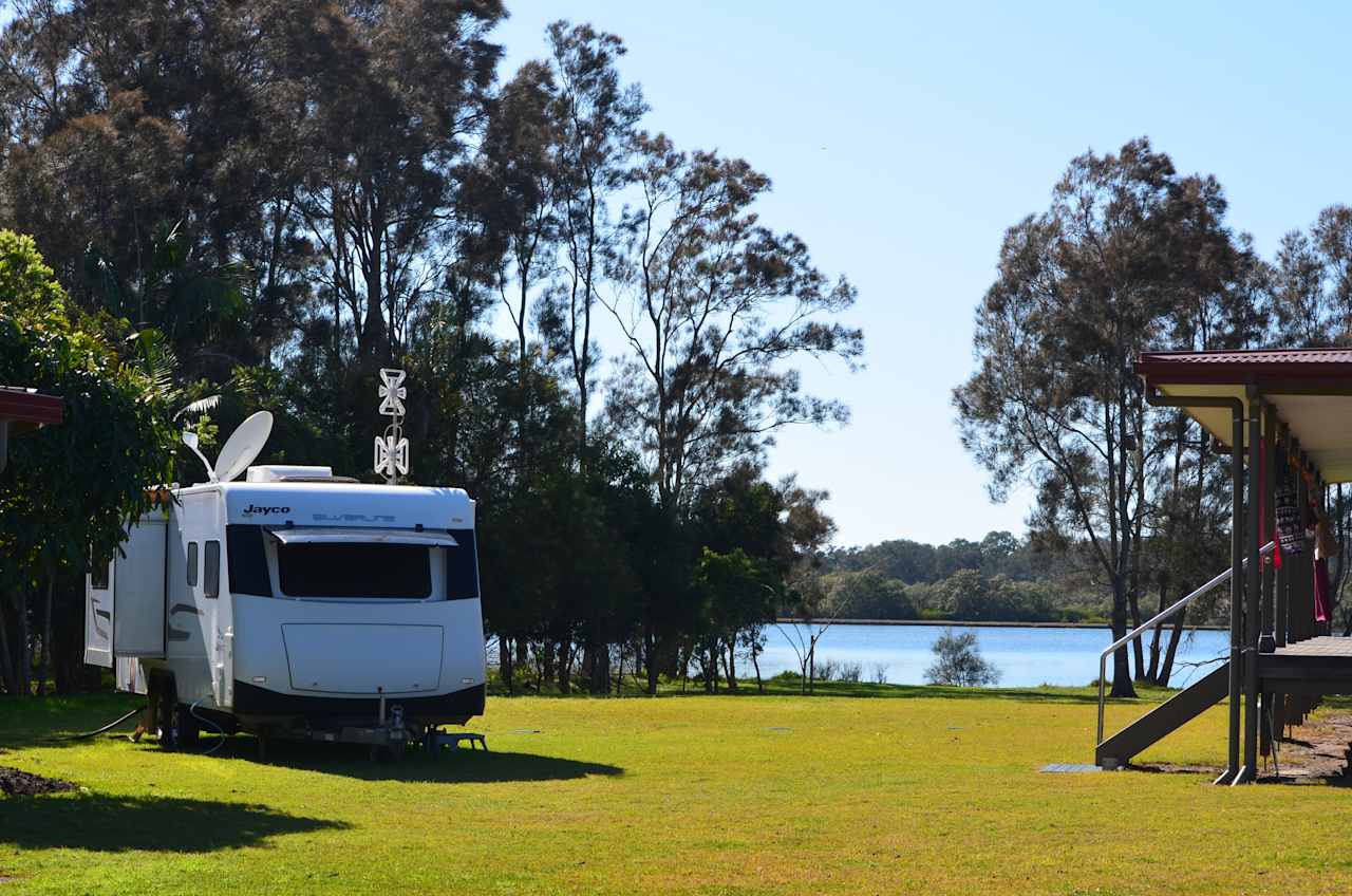 Site located on the flood mound great river view & close to water/power 10 or 15amp.   
