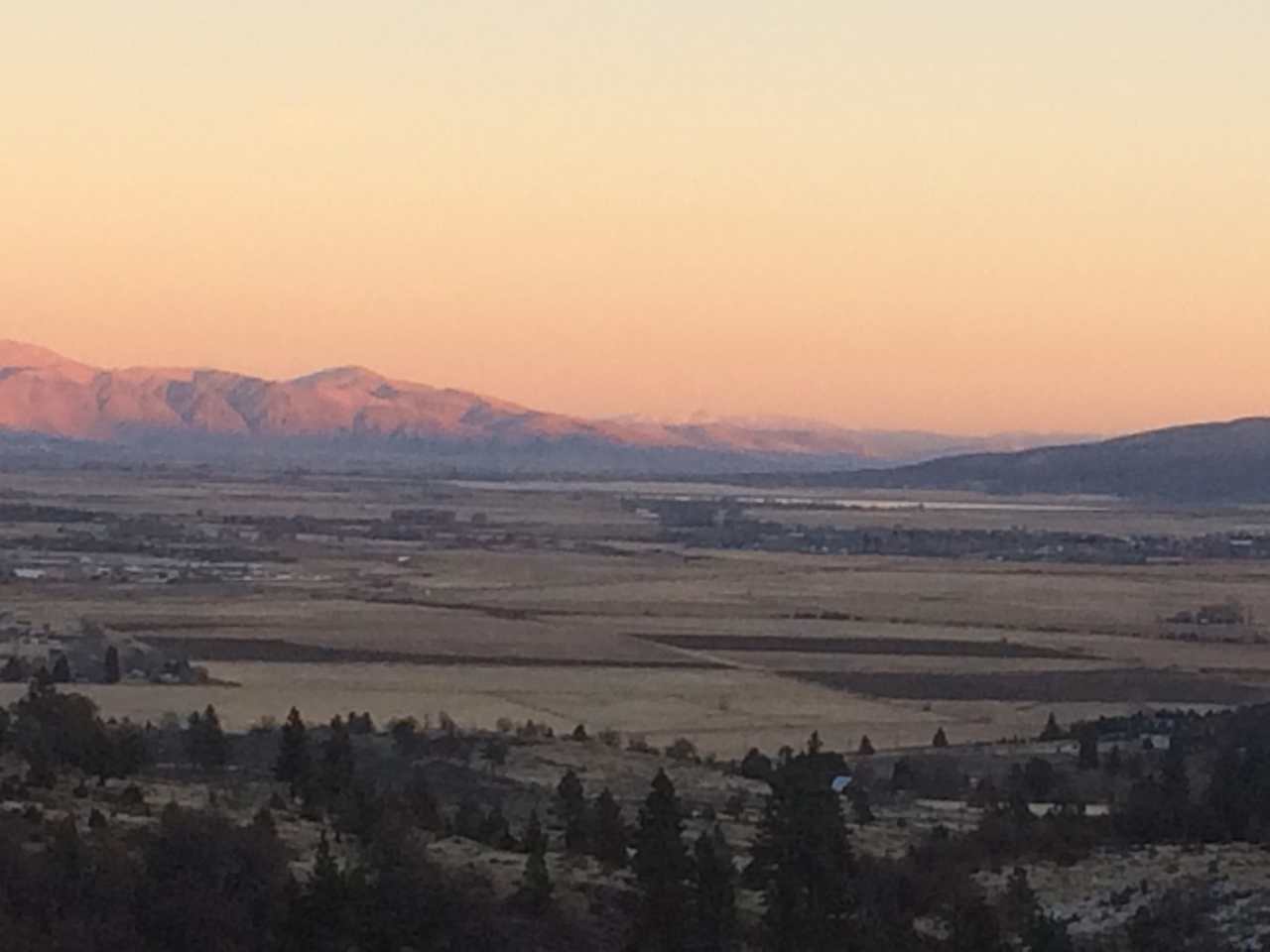 Sunset in January 