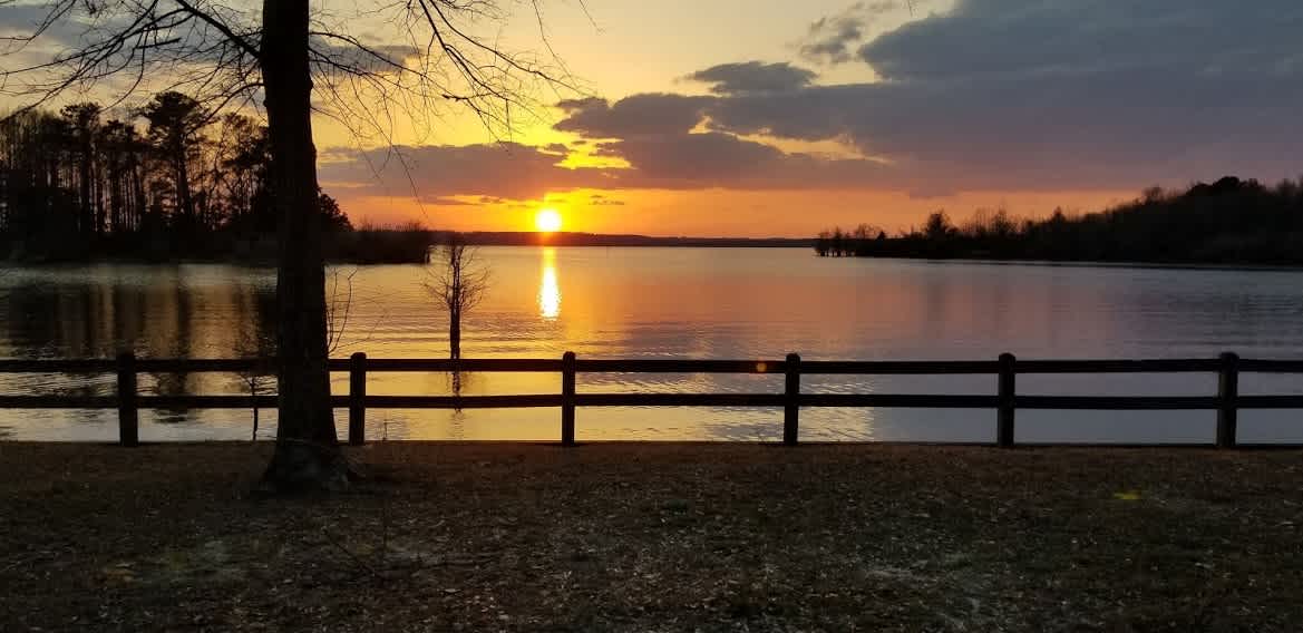 NOTE: This pic was not taken from the campsite.  The campsite is not on the Lake. This pic was taken from the bike path destination at East Bank Park on the south end of the path.