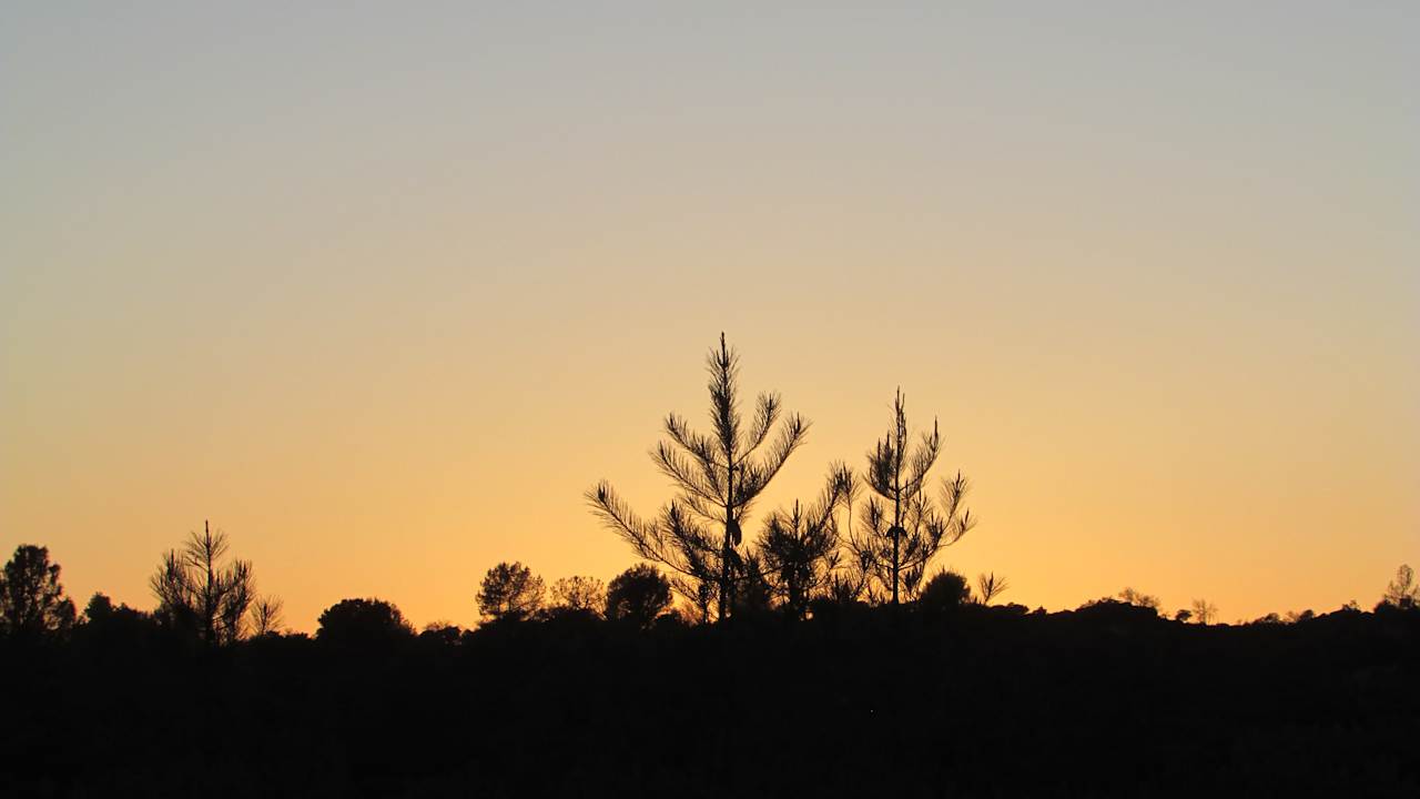 sunset over the mountain