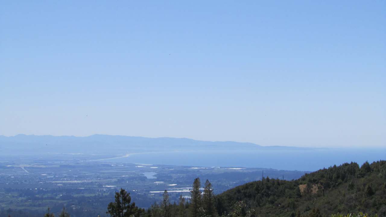 overlooking the Monterey bay