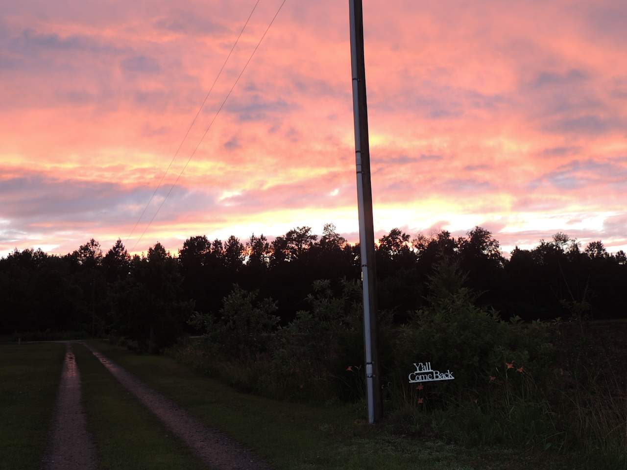 We love the sunsets at Someday Lane. And we truly hope Y'all come back!