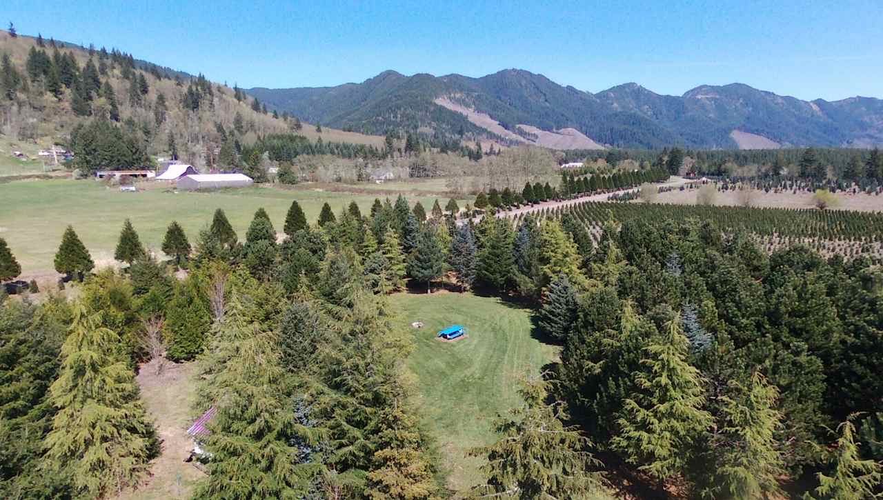 The Blue site with a peek at the surrounding countryside
