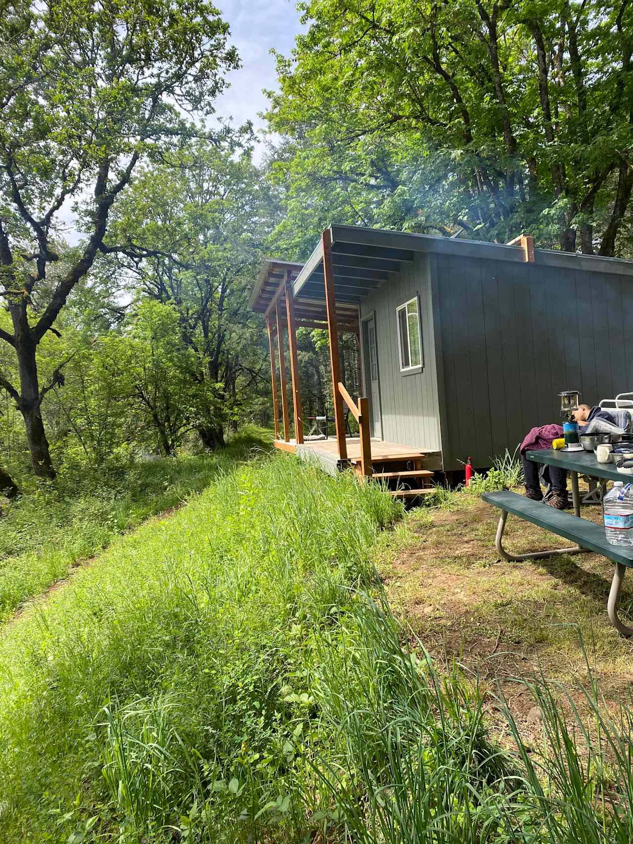 Creekside cabins and showers