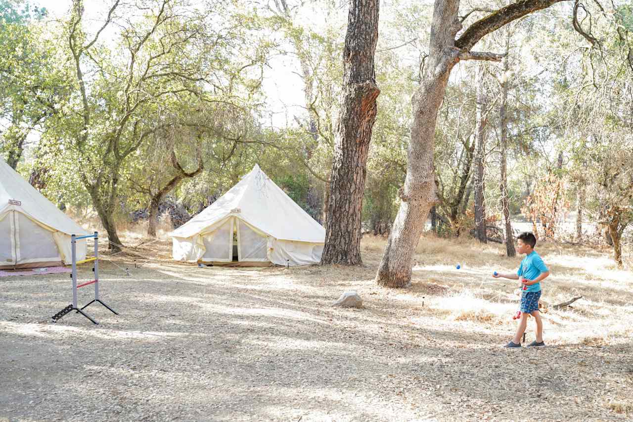 Our boys spent hours playing together right outside our tent.