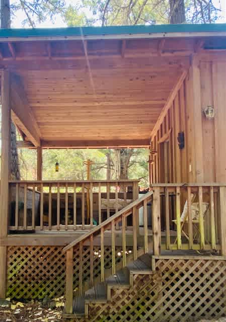 Forest Cabin with a deck