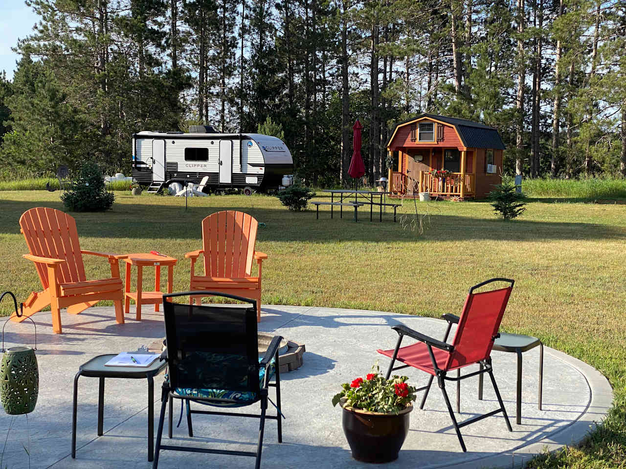 view from lot with electric, water and septic