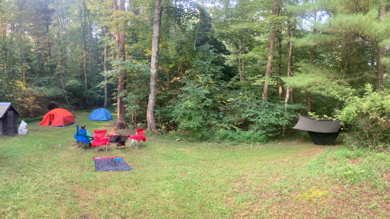 Set up for tents and hammock