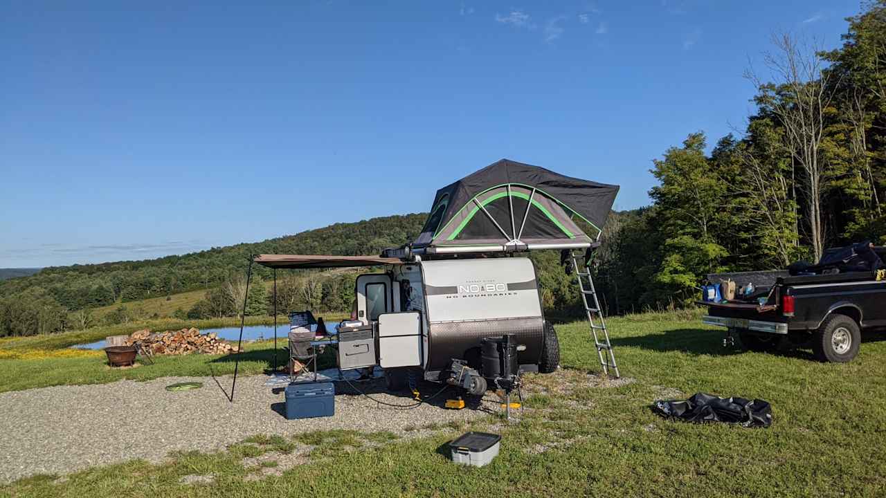 Our little camper on the pad. 