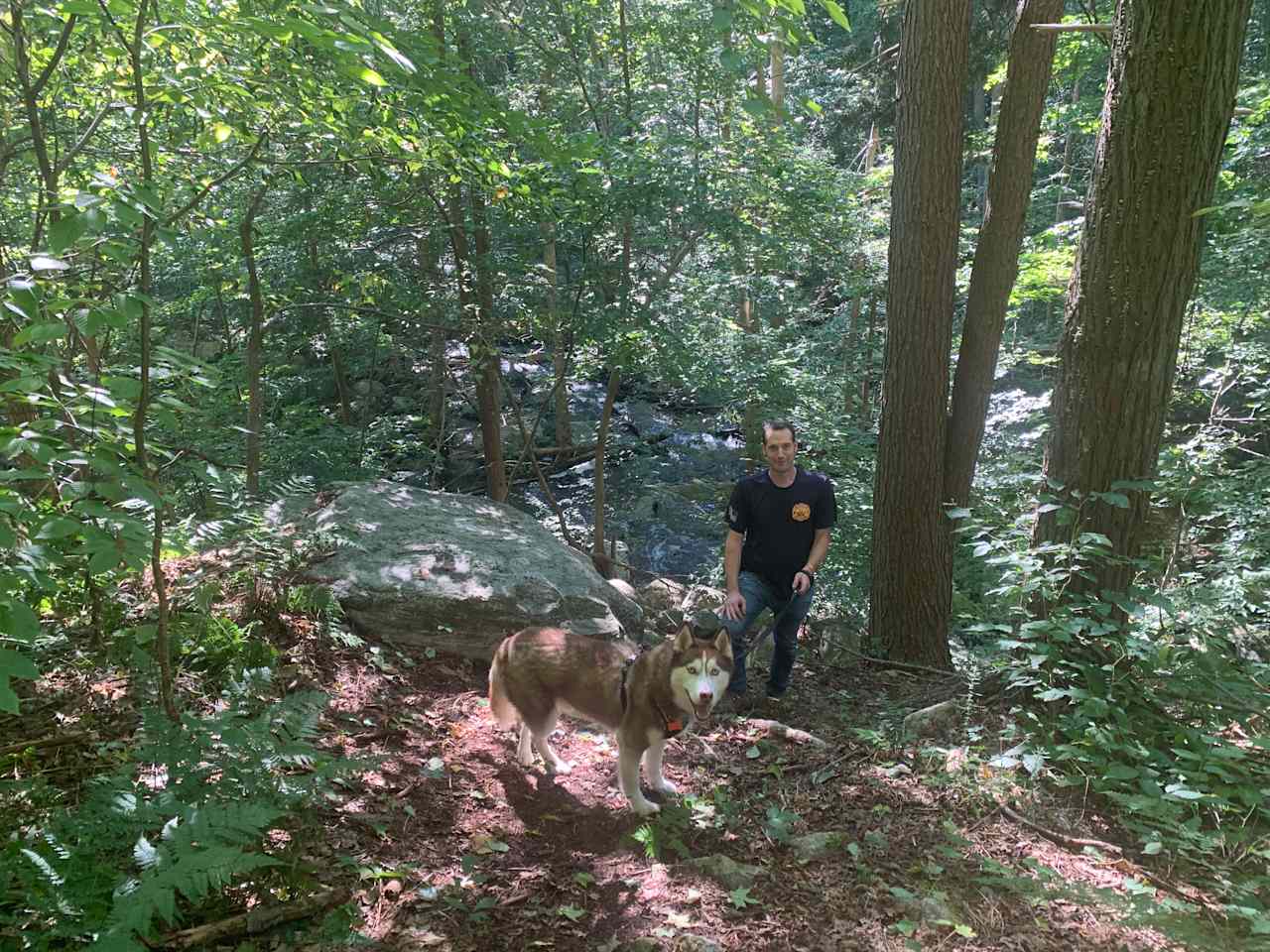 Hiking back from the waterfall/stream.