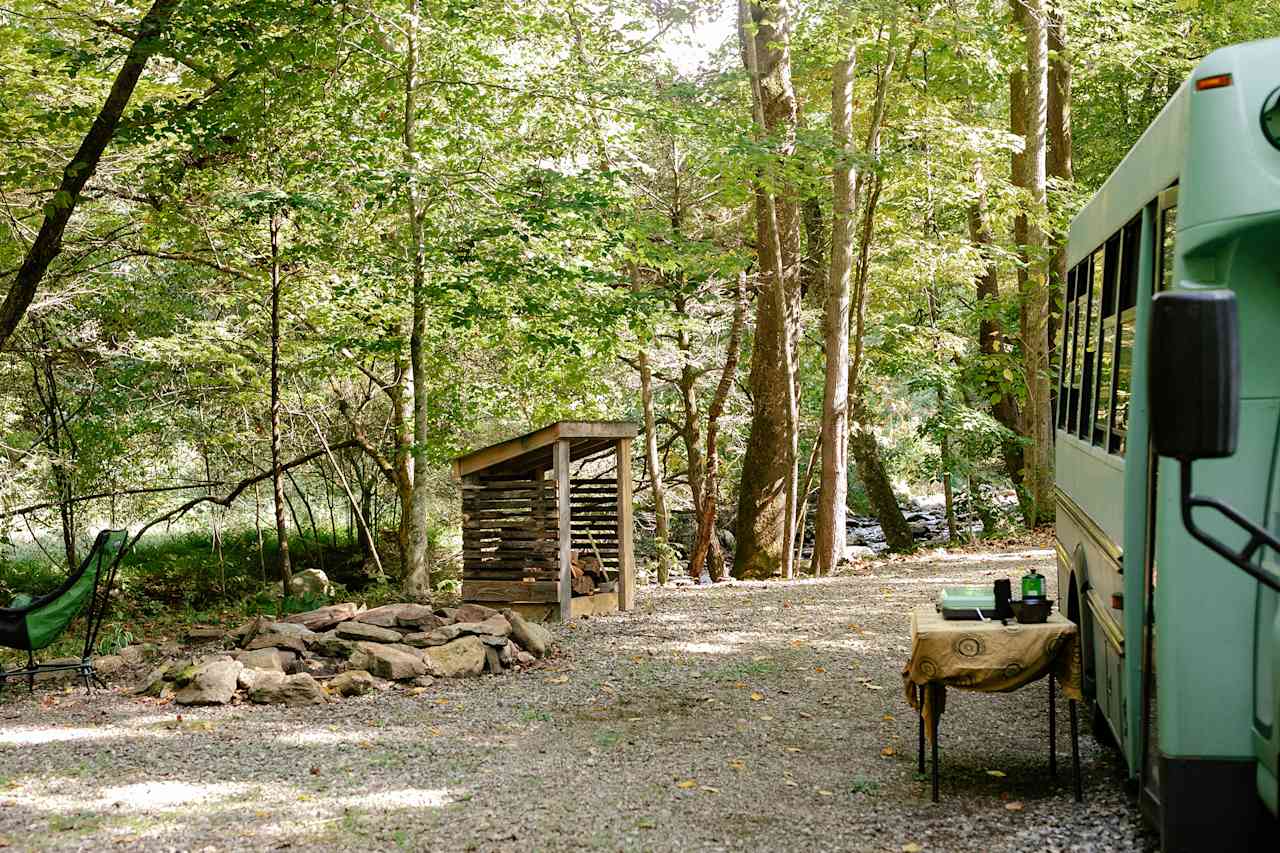 Such a great space to enjoy a weekend in the woods. 
