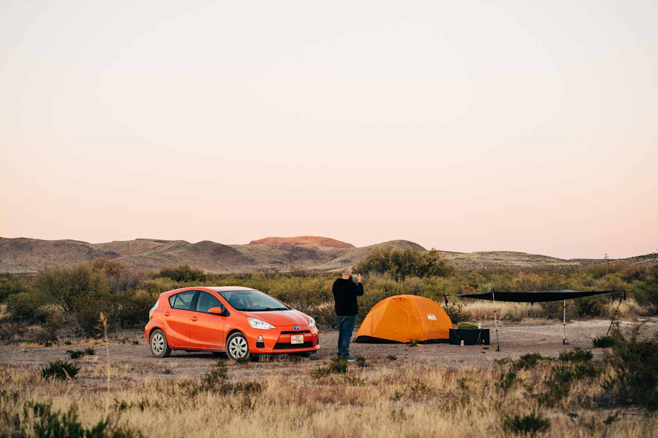 Tons of space to spread out! This would be a great spot for a family with campers or pop-ups and bikes! We're ultralight car campers, so we had lots of fun hiking the land.