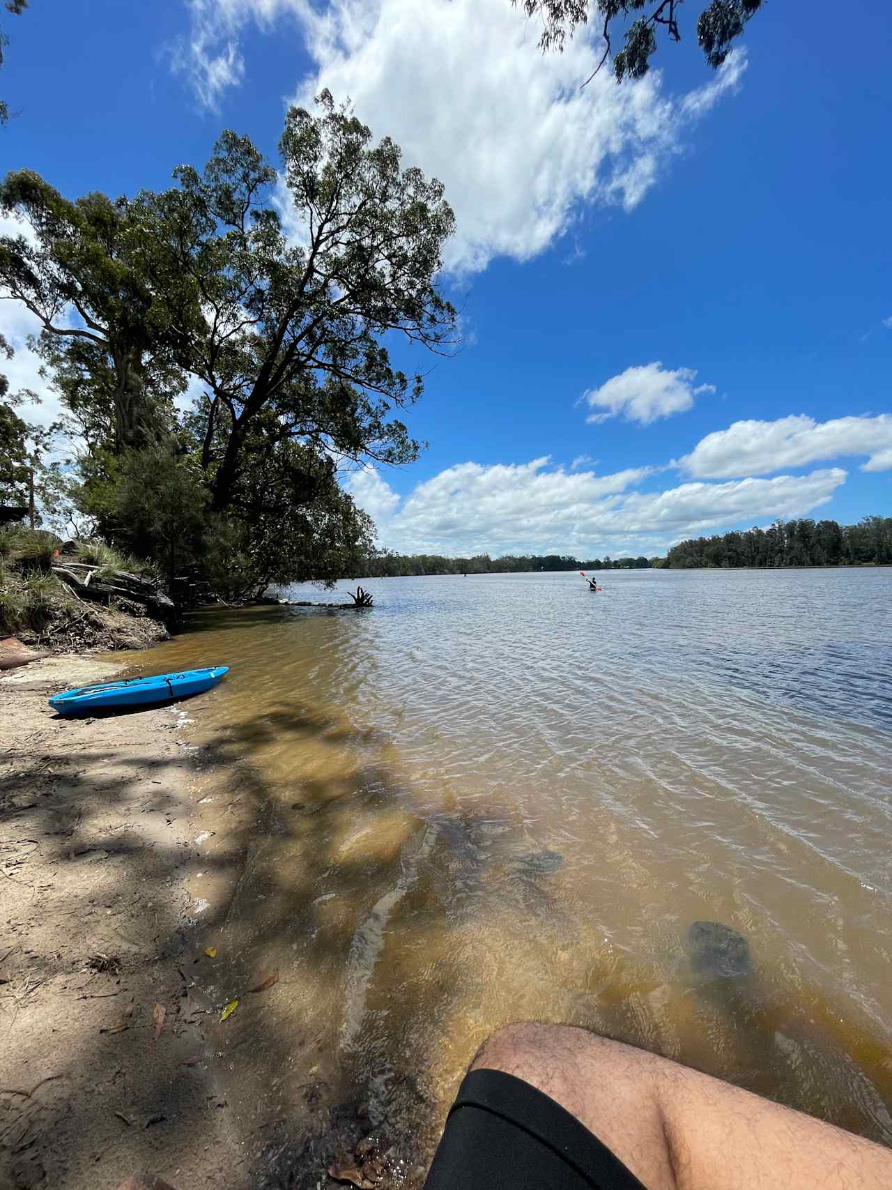 This is a river in front of the campsite.