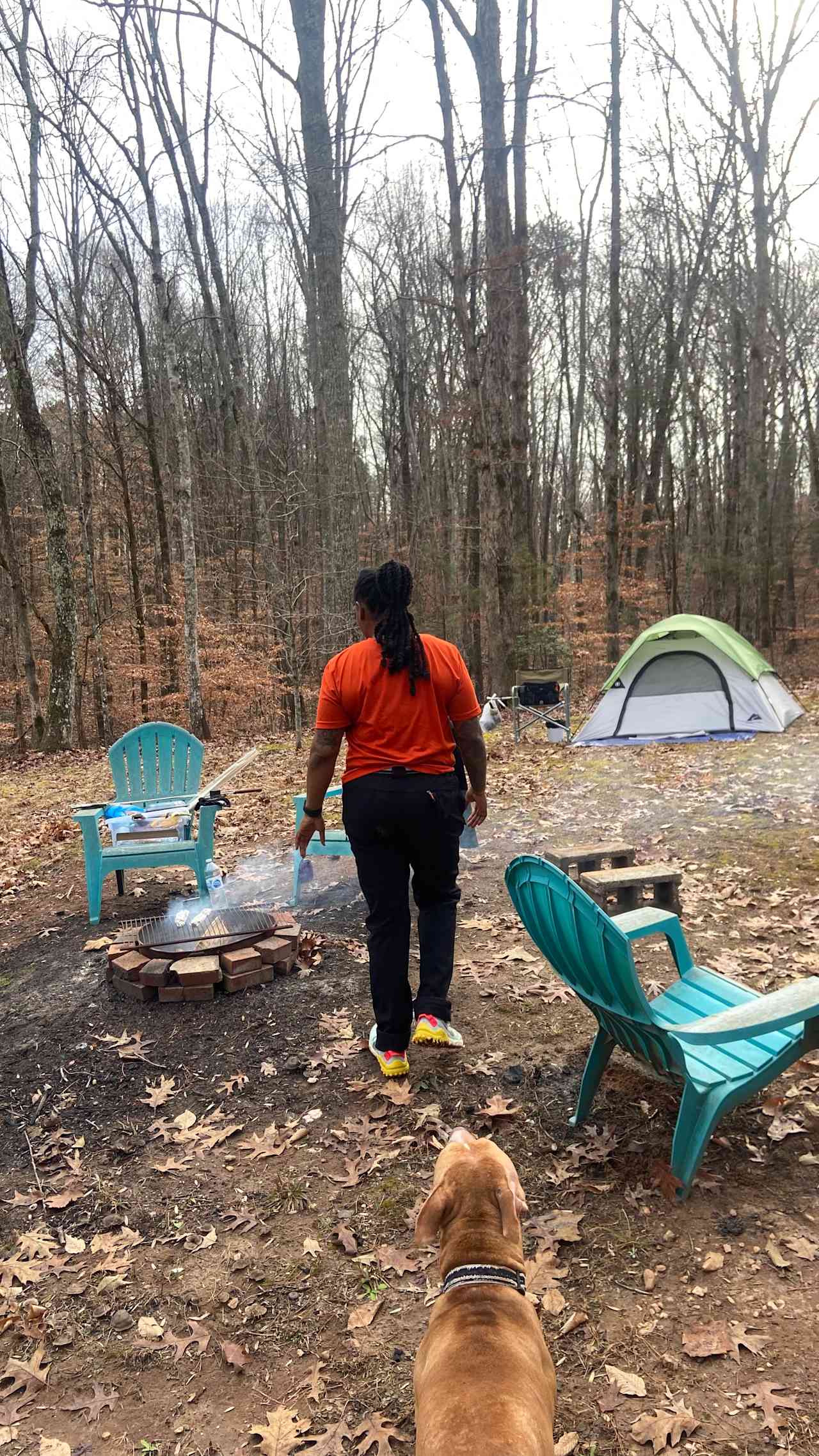 1st time pitching a tent, i think i did pretty good lol 