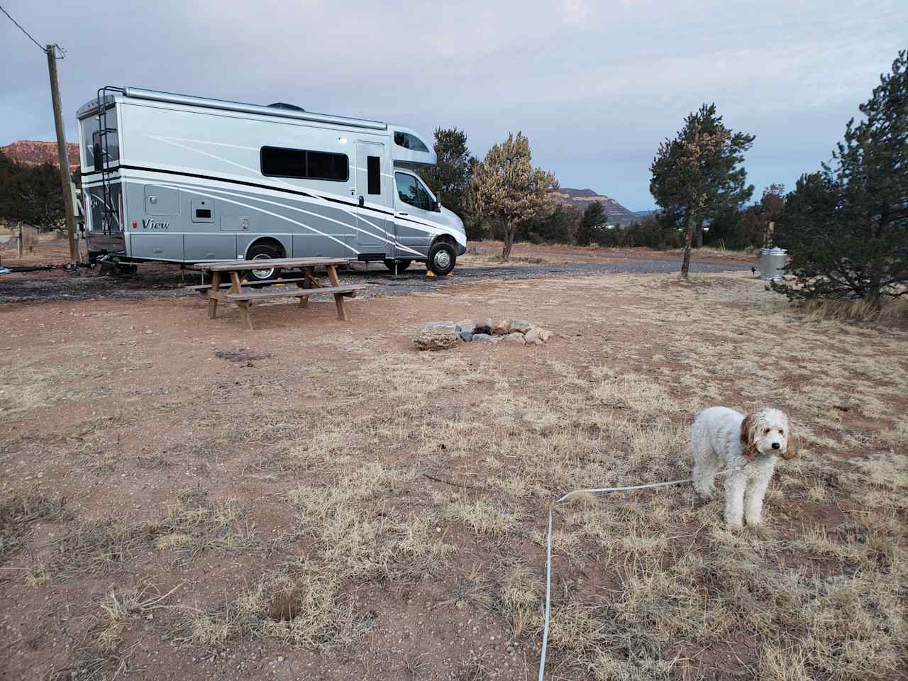 front of the camping spot