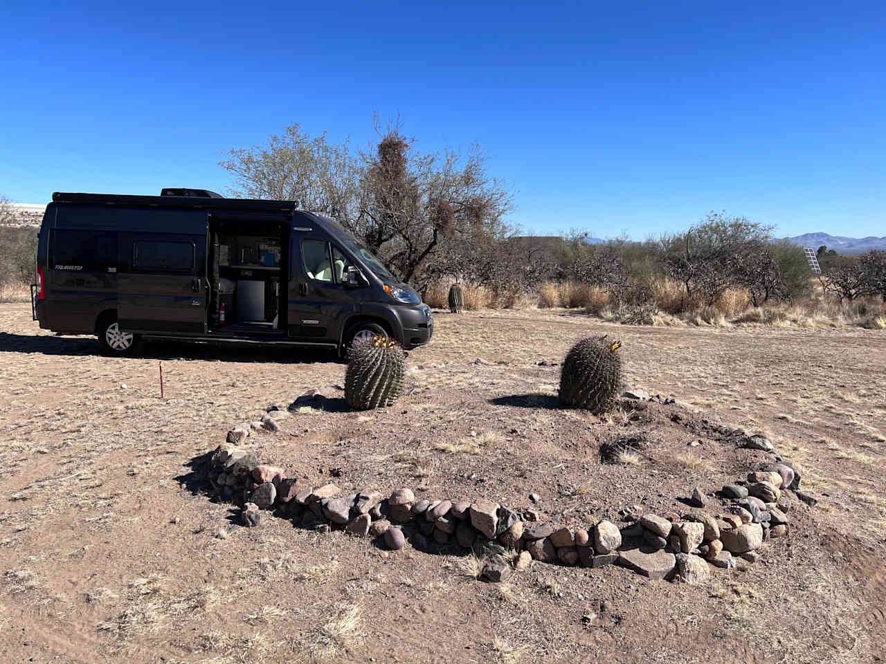 Larger RVs might need leveling but found a flat spot for my class B.