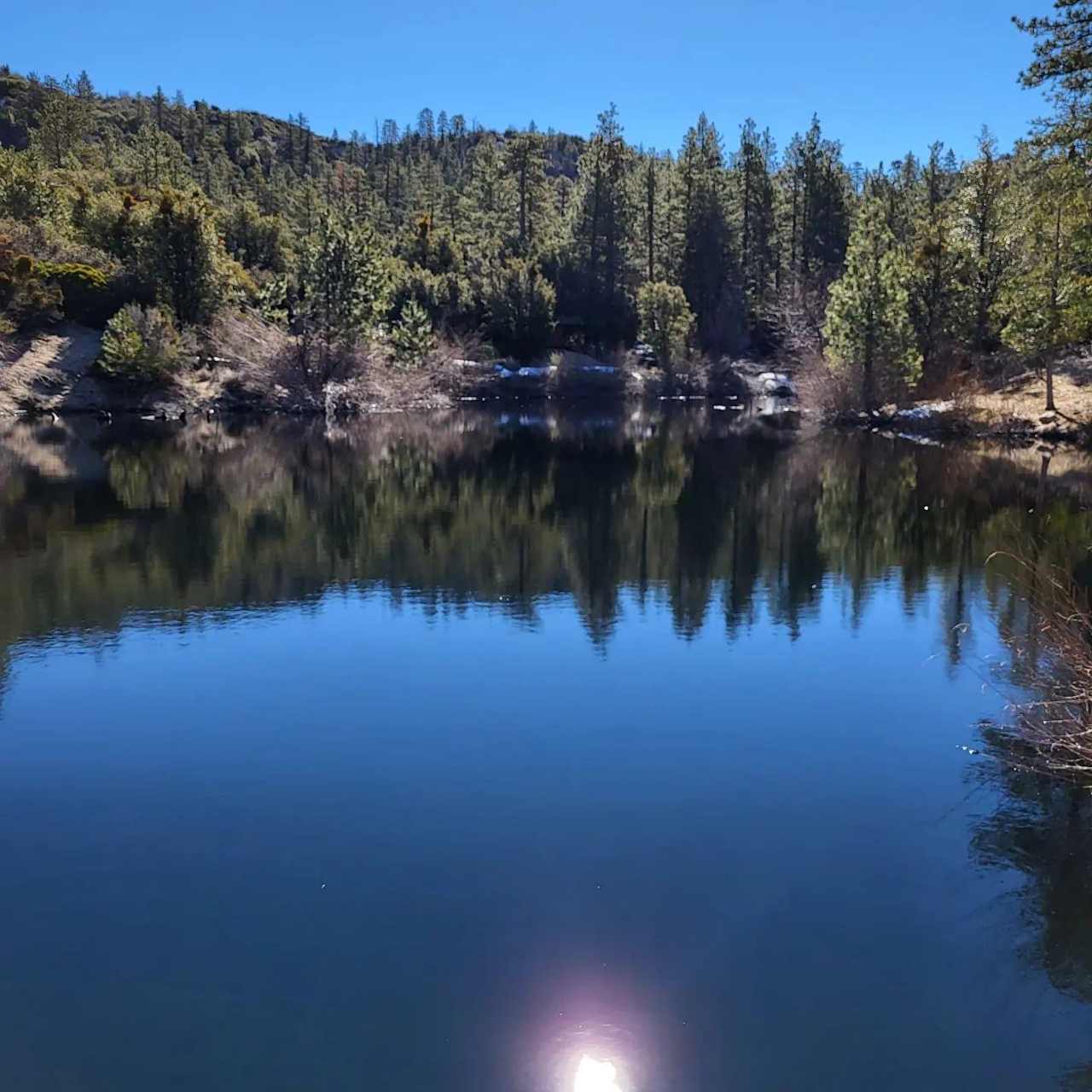 The private lake on property 