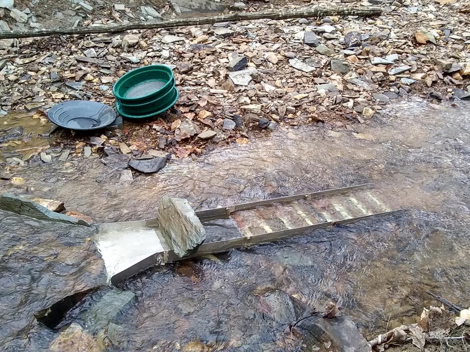 Prospecting when water levels allow. 