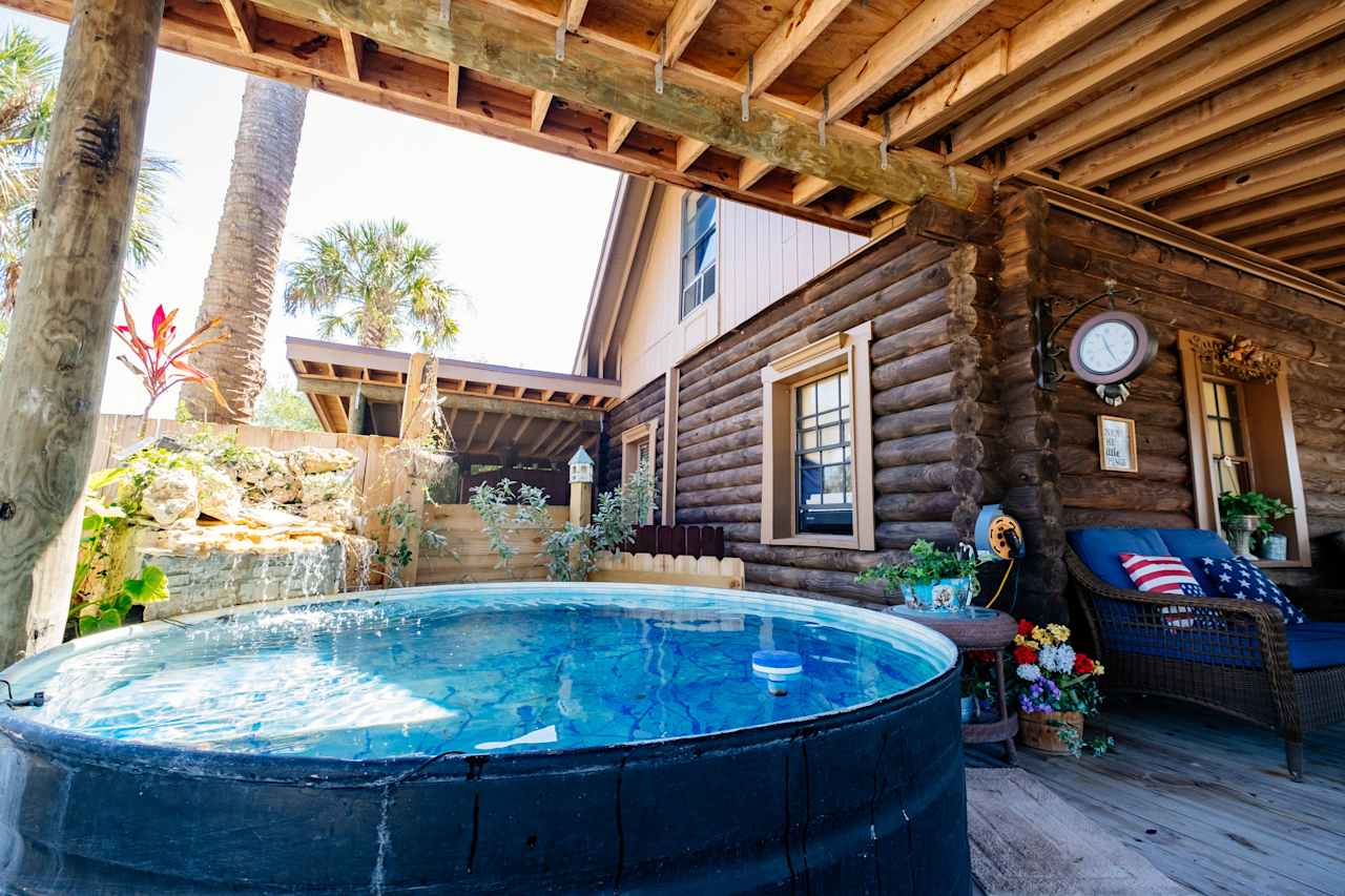 Small deck pool to cool off