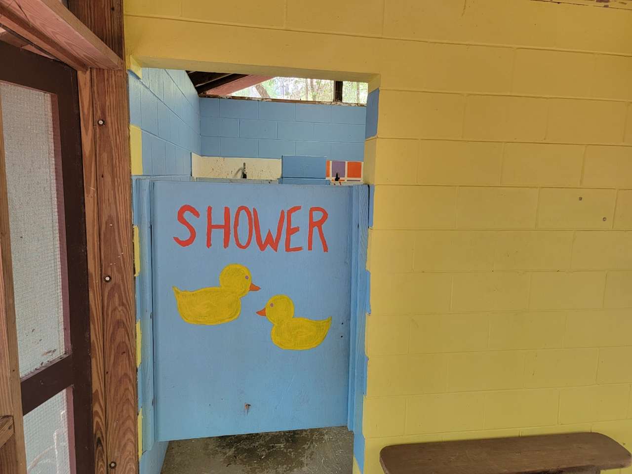 Complete with a shower! 