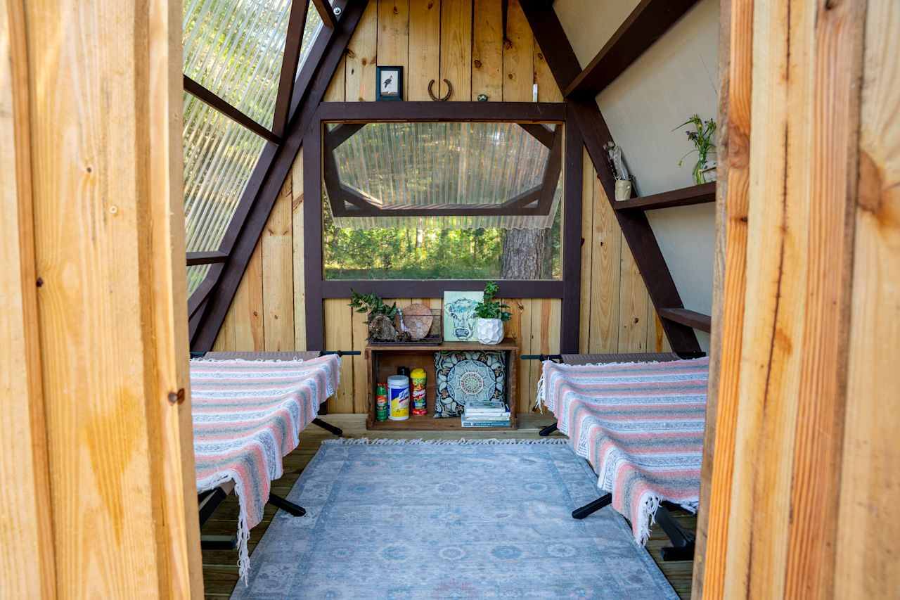 Inside of the A frame