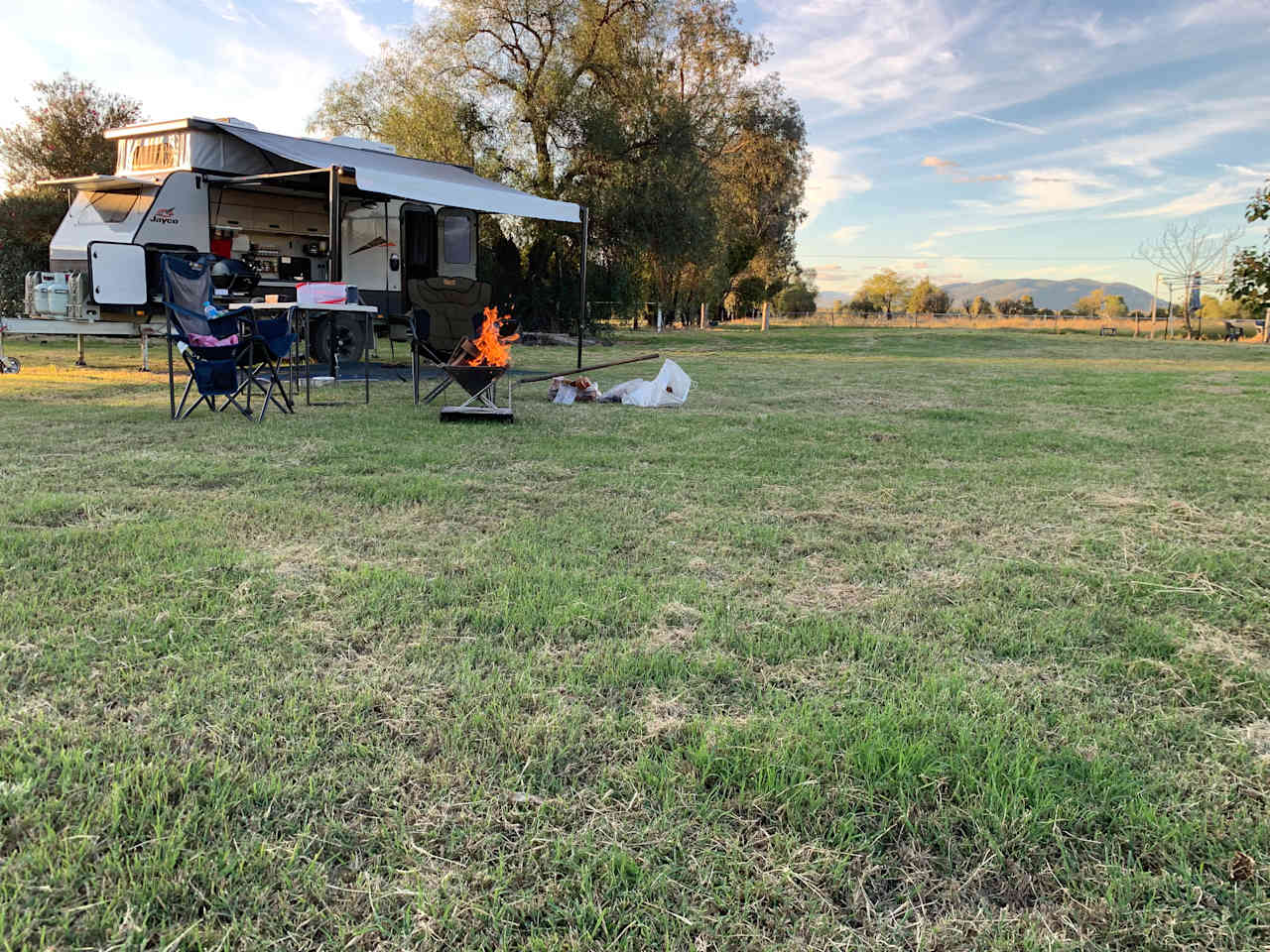 Lovely grassed area to camp on