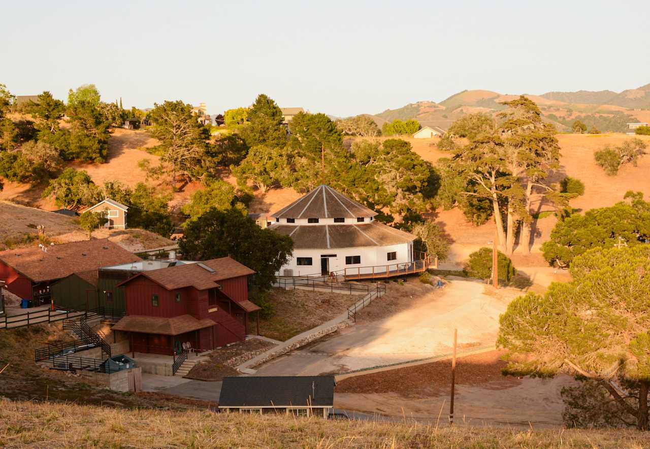 View of camp from hill.
