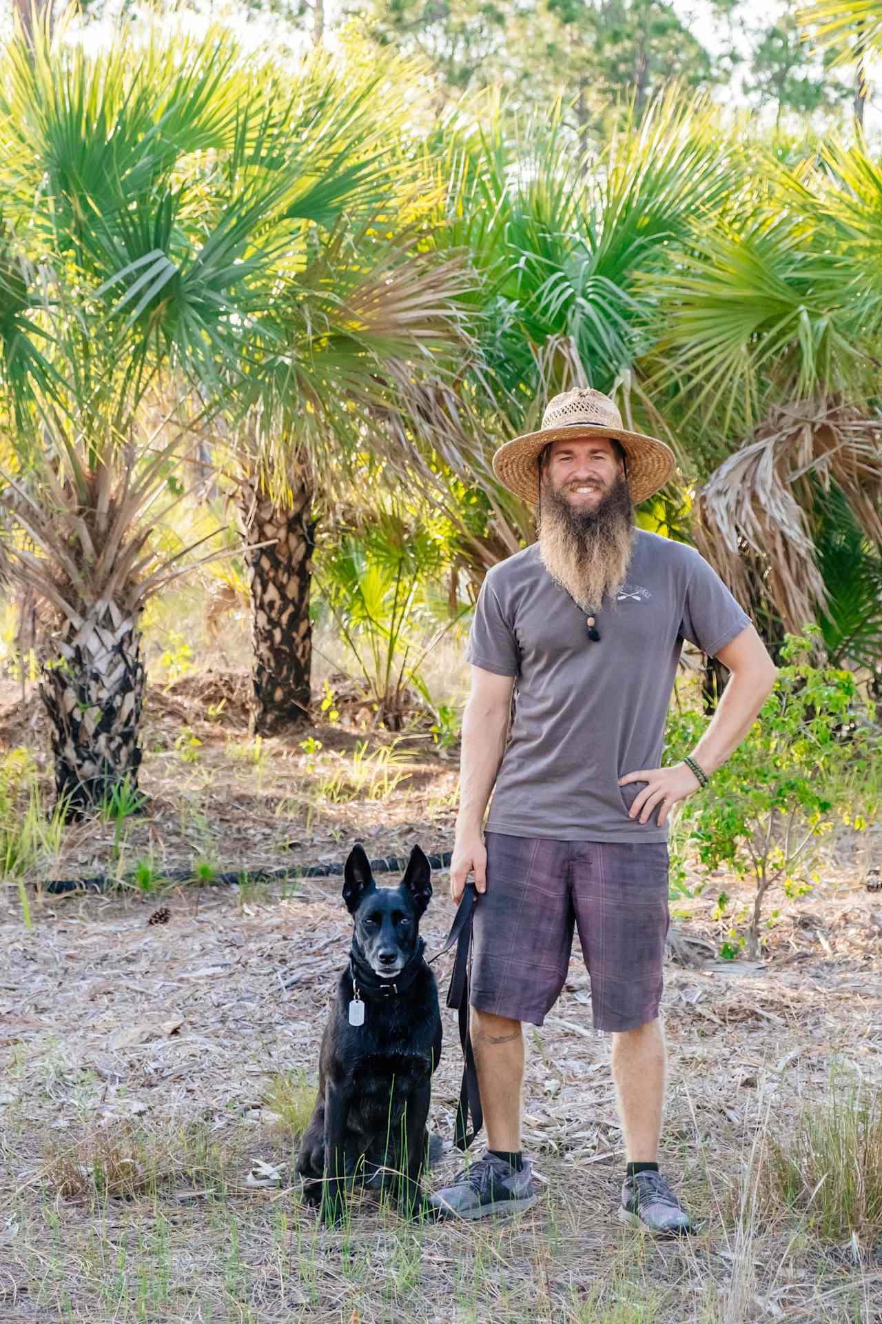 Host Ross and his very friendly dog