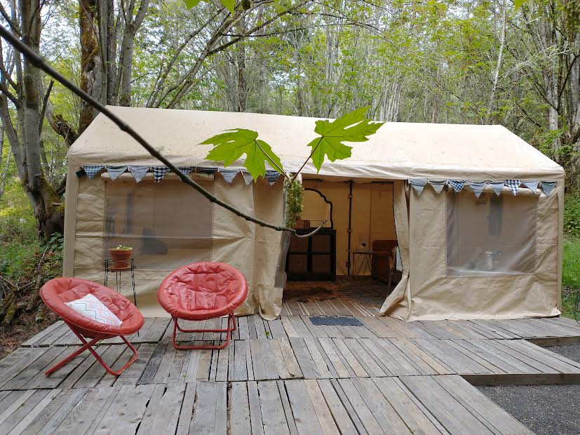 open tent front patio view