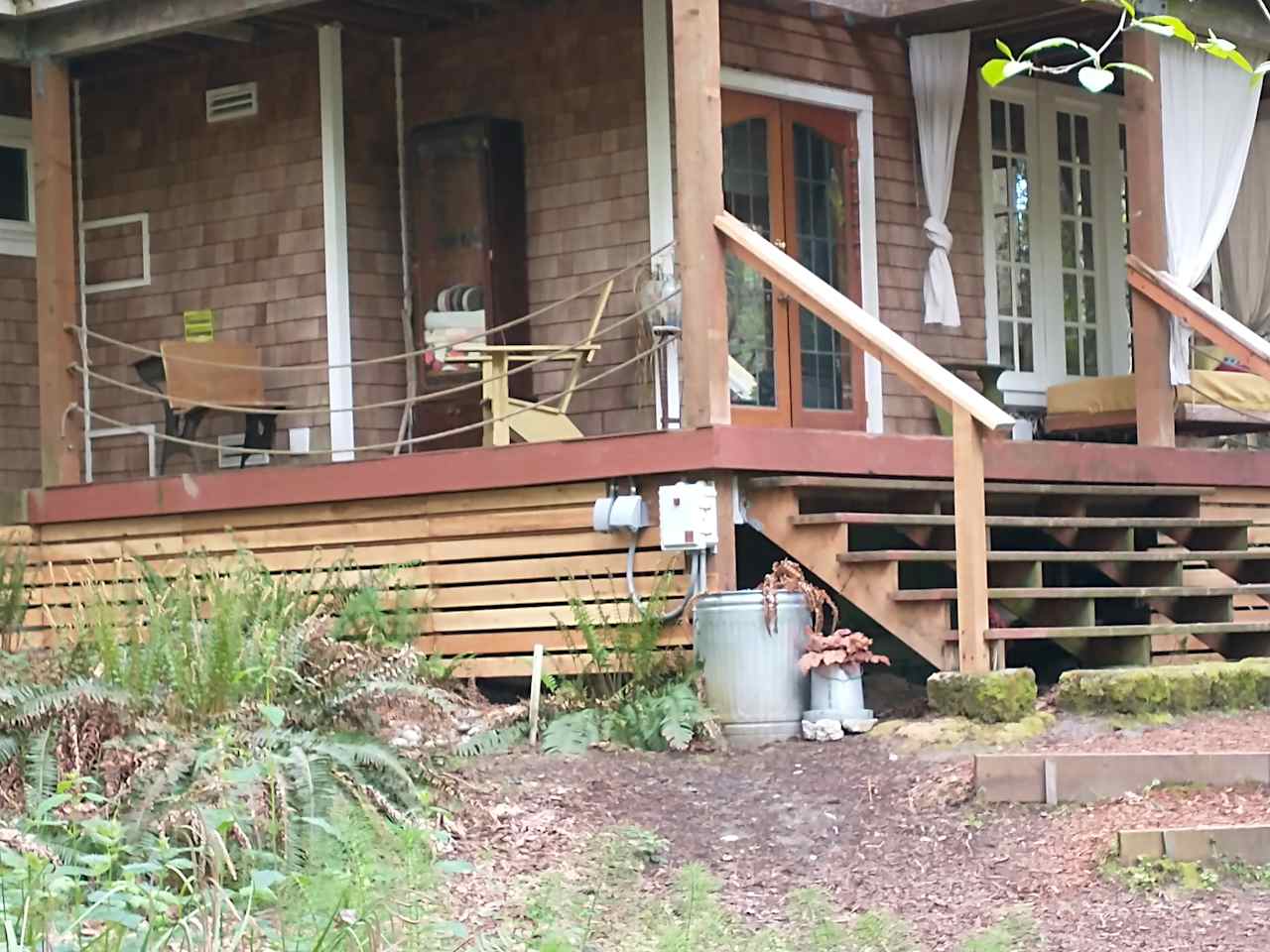 Eco house front porch view