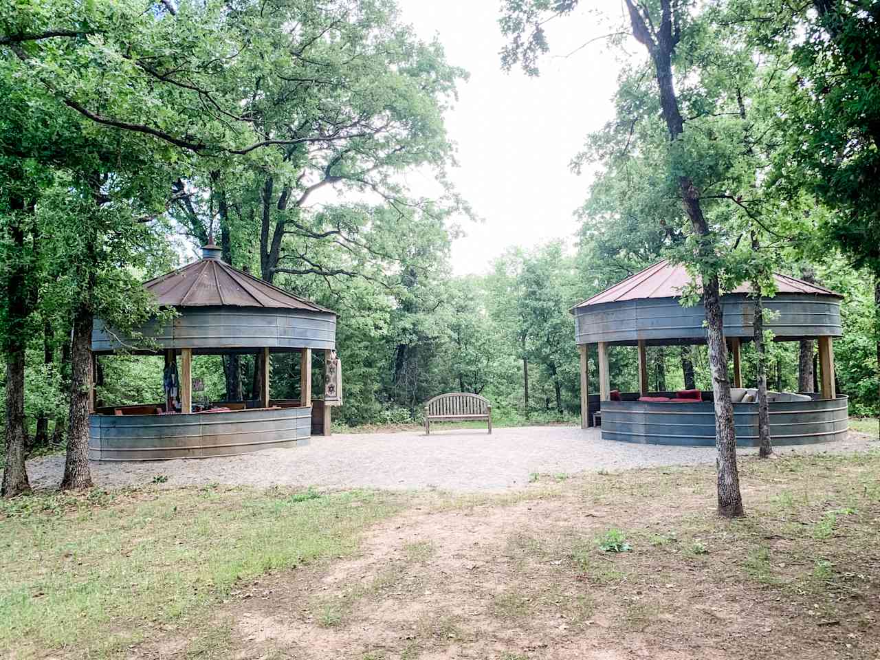 Relax in the Grain Bin Gazebos