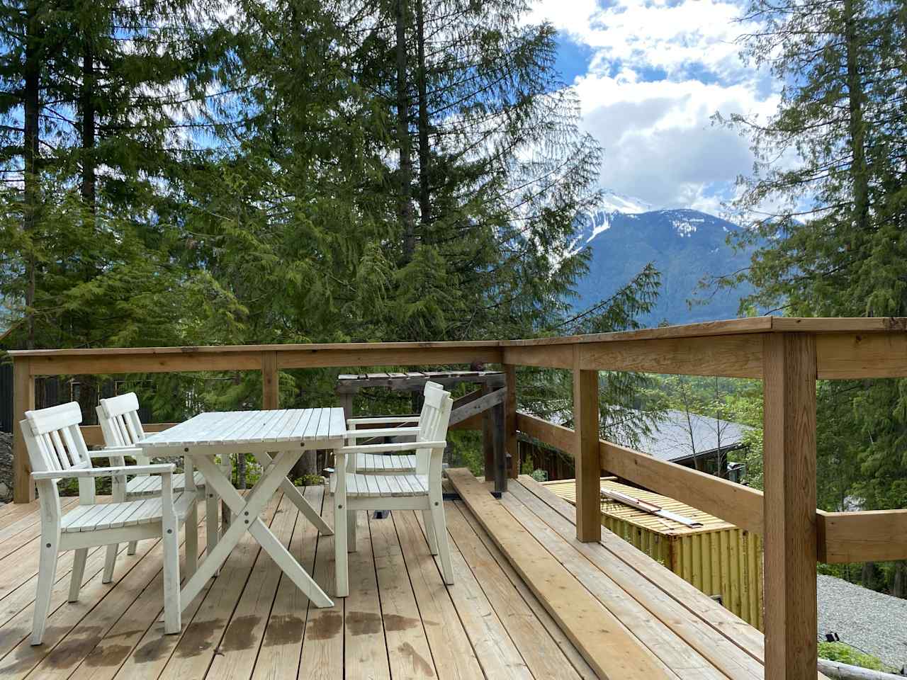 Large private deck for your tent