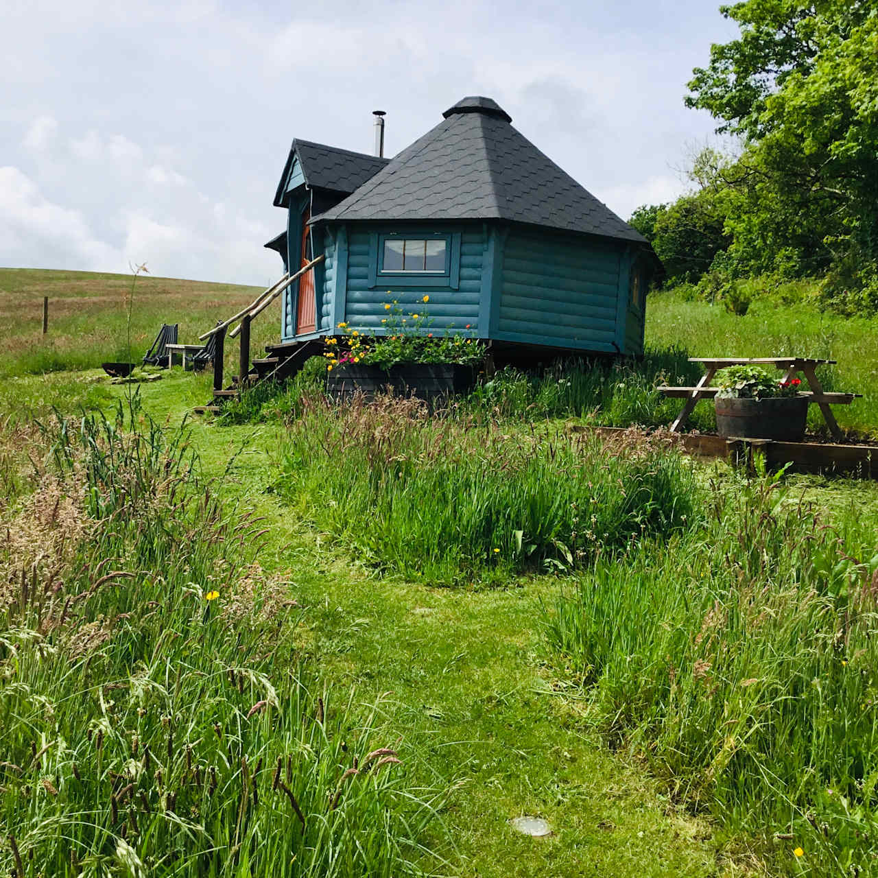 The mown paths through the wild grasses and flowers are just spectacular