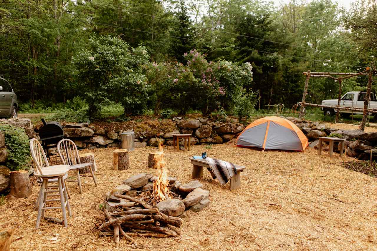 the campsite layout