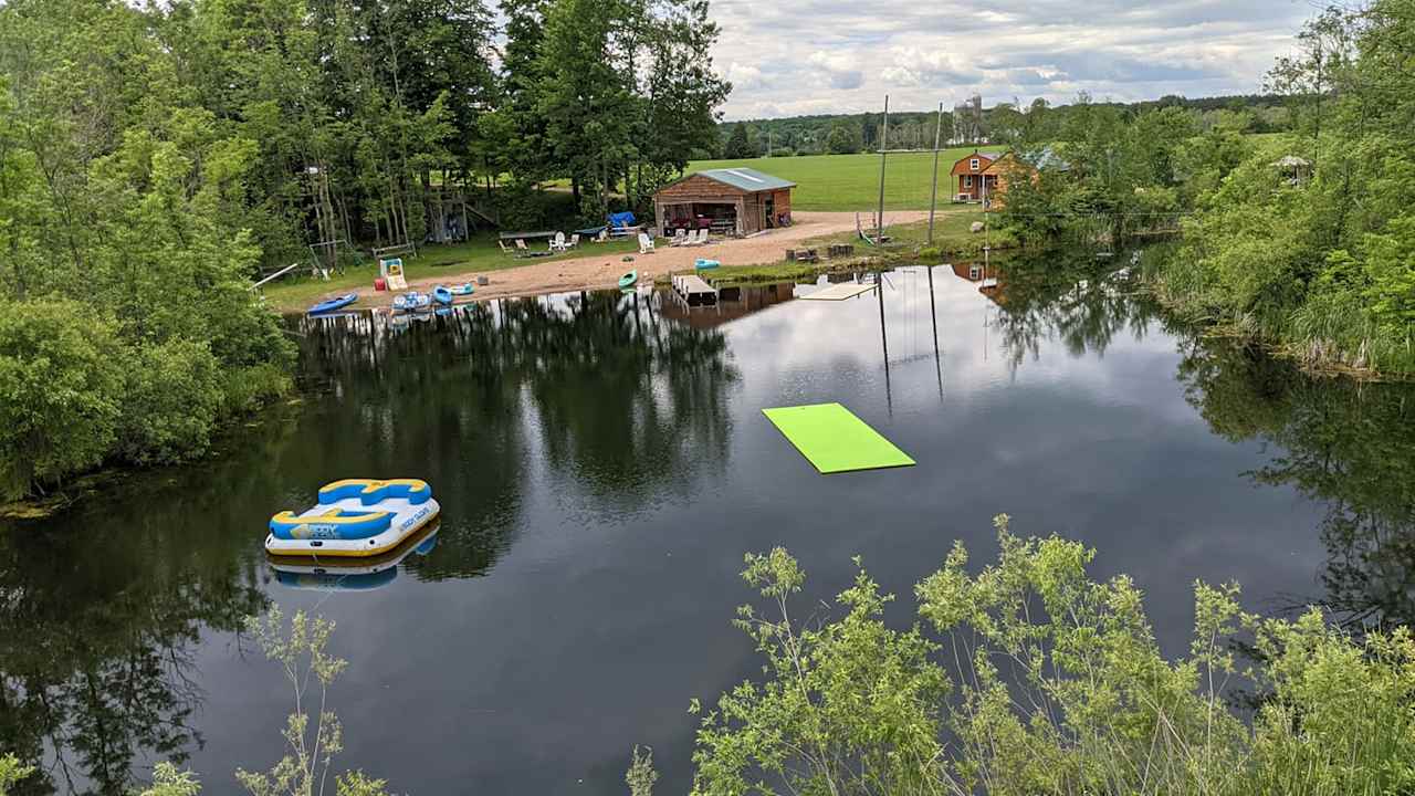 Looking at the Maus Resort from the windmill before addition was added to pravillion