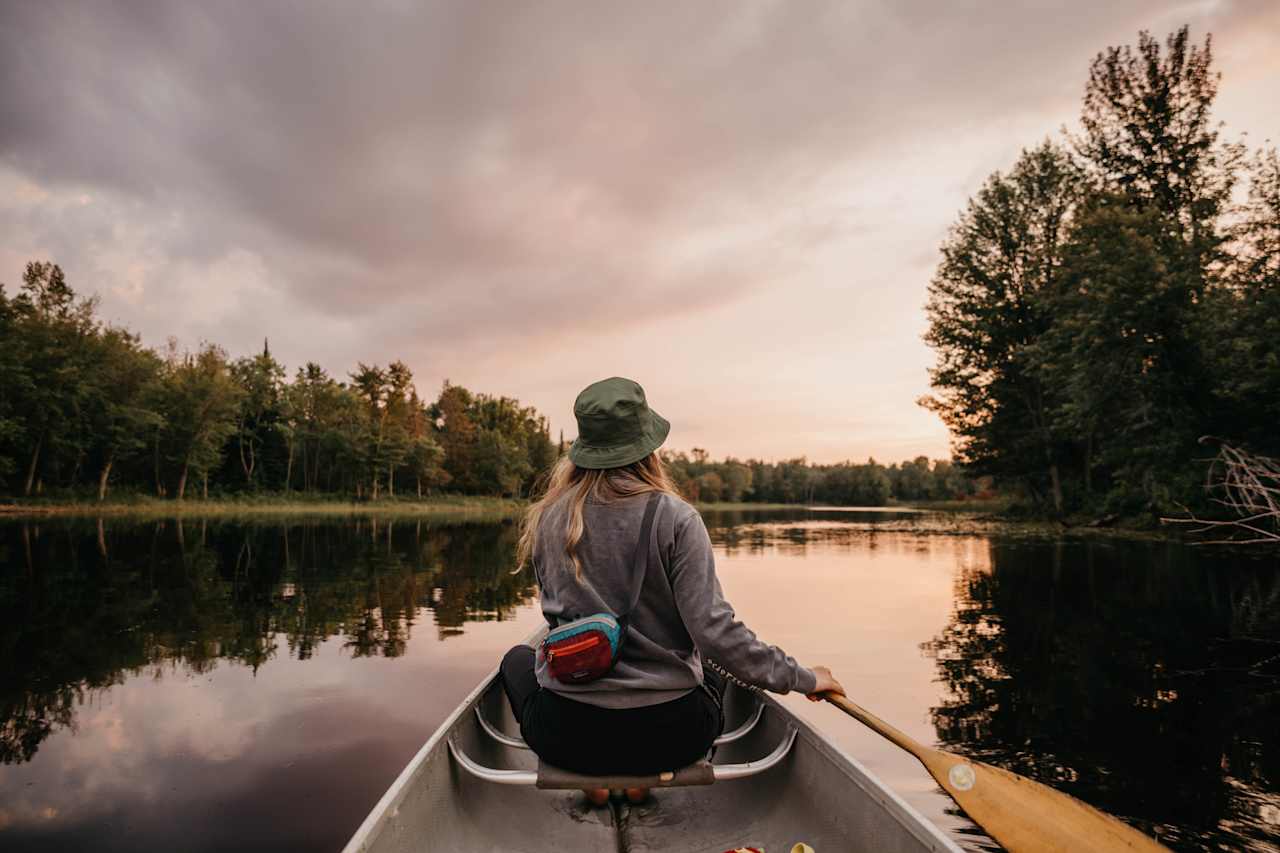 Our evening canoe was idyllic