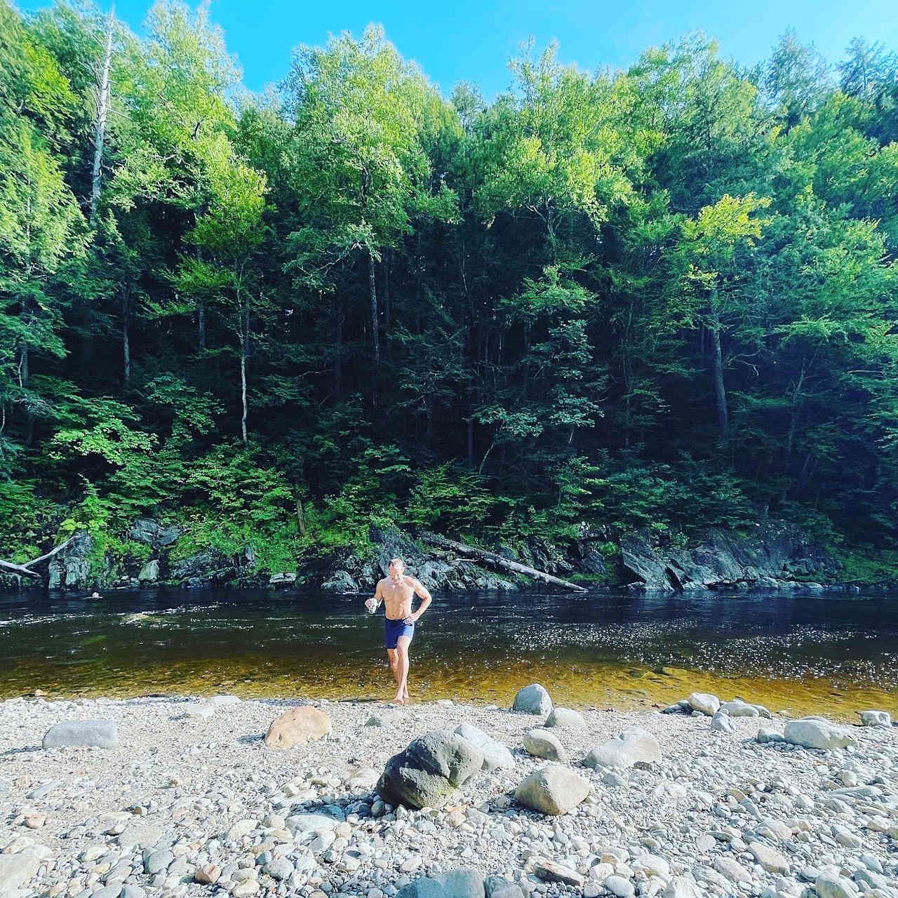 Our fave swimming hole at the Chesterfield Gorge, just down the road