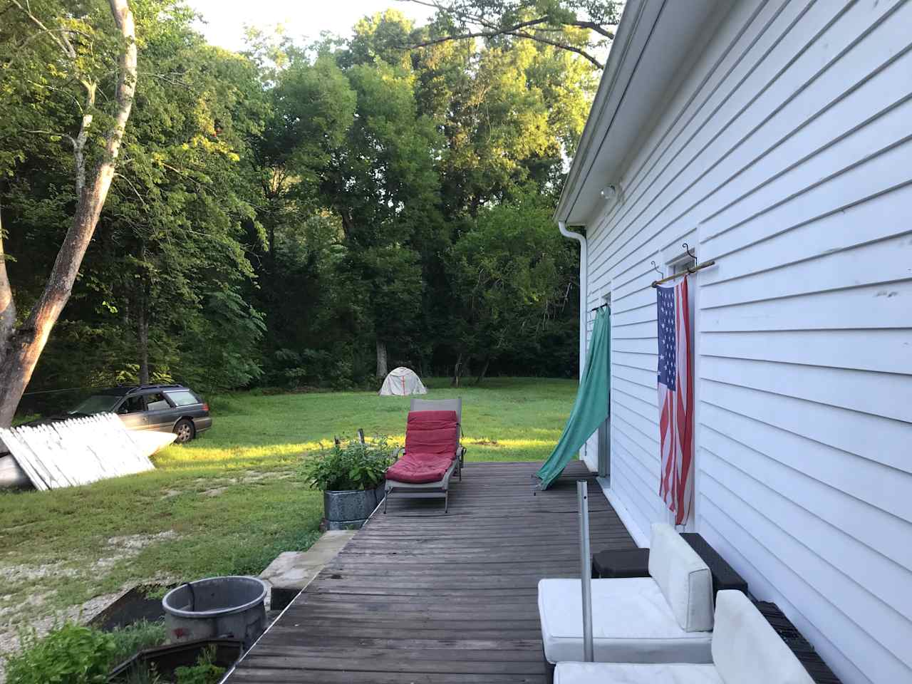Back porch views and dope forest sunsets