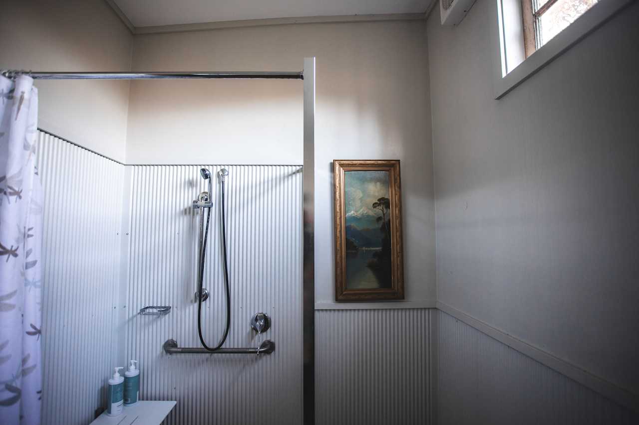 Shower in the amenities building