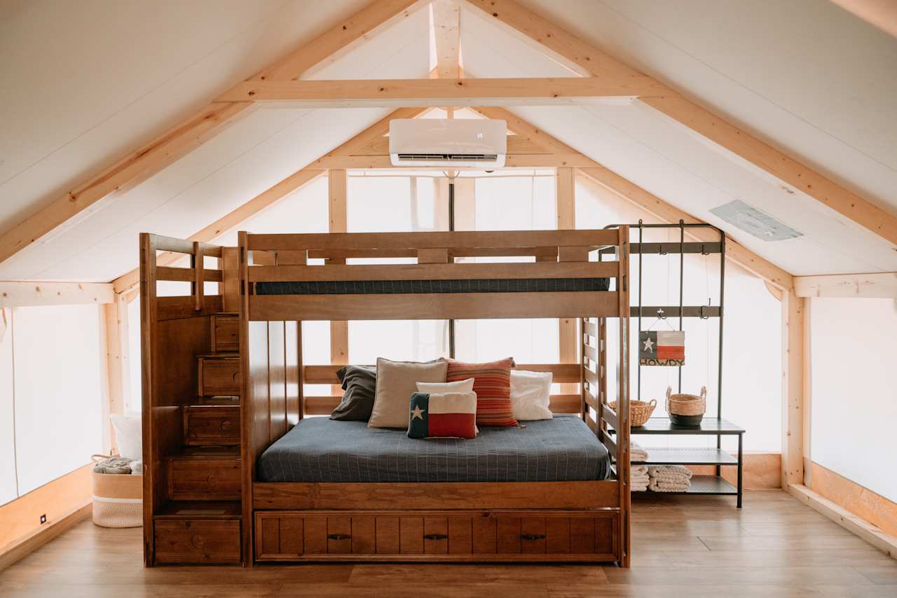Bunk bed with A/C unit on top!
